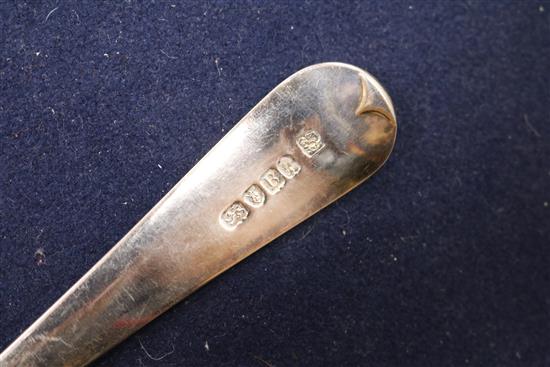 A matched pair of Georgian silver salad servers,